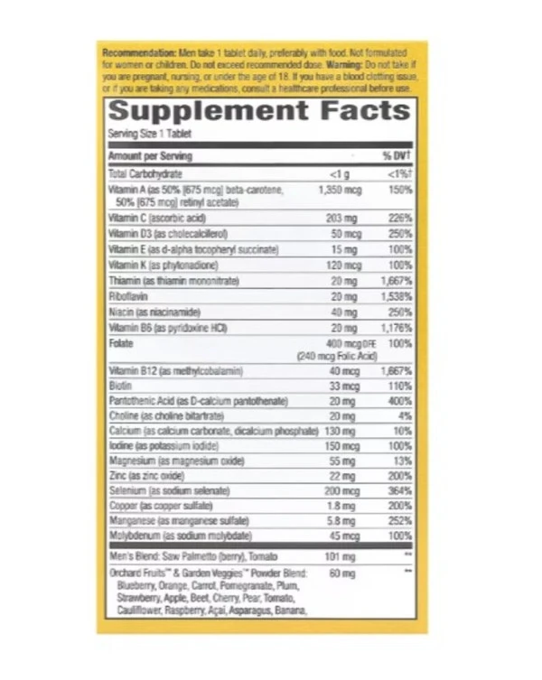 Nature's Way, Alive! Men's Ultra Multivitamin, 60 Tablets