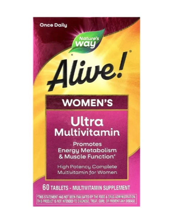 Nature's Way, Alive! Once Daily, Women's Ultra Potency Complete Multivitamin, 60 Tablets