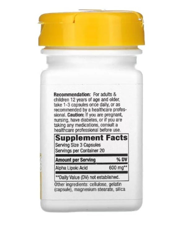 Nature's Way, Alpha Lipoic Acid, 600 mg, 60 Capsules