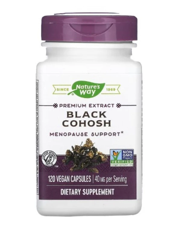 Nature's Way, Black Cohosh, Premium Extract, 40 mg, 120 Vegan Capsules