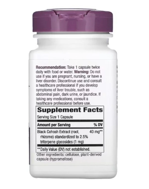 Nature's Way, Black Cohosh, Premium Extract, 40 mg, 120 Vegan Capsules