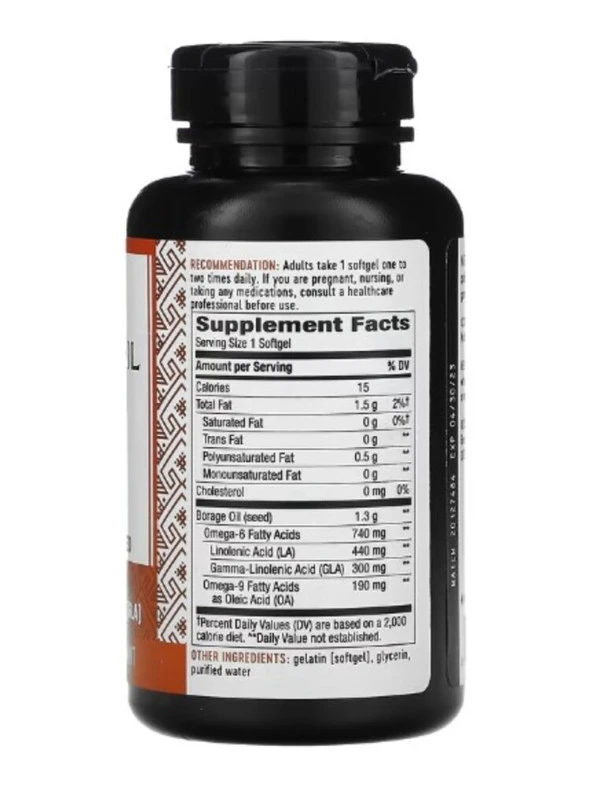 Nature's Way, Borage Oil, 1,300 mg, 60 Softgels