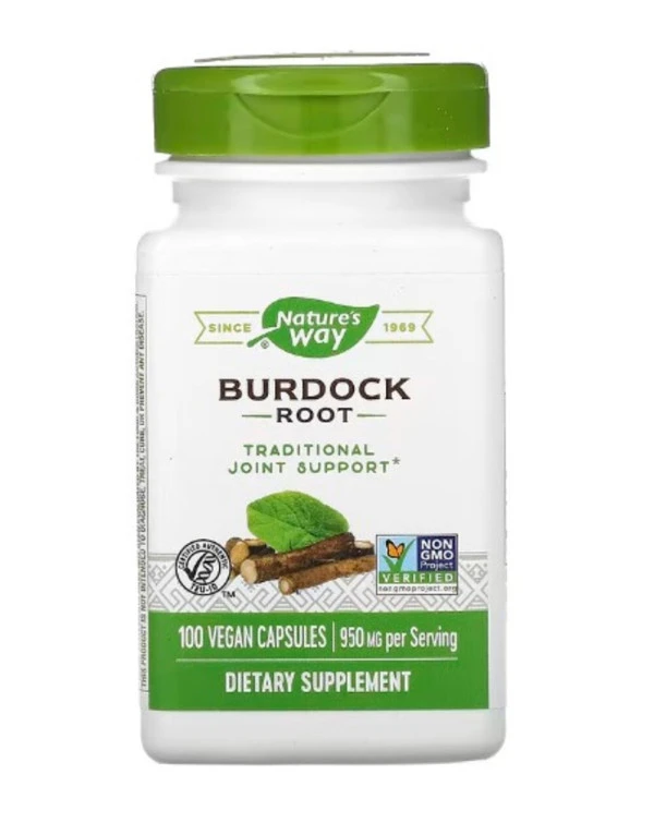 Nature's Way, Burdock Root, 950 mg, 100 Vegan Capsules (475 mg per Capsule)