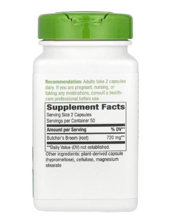 Nature's Way, Butcher's Broom Root, 940 mg, 100 Vegan Capsules (470 mg per Capsule)