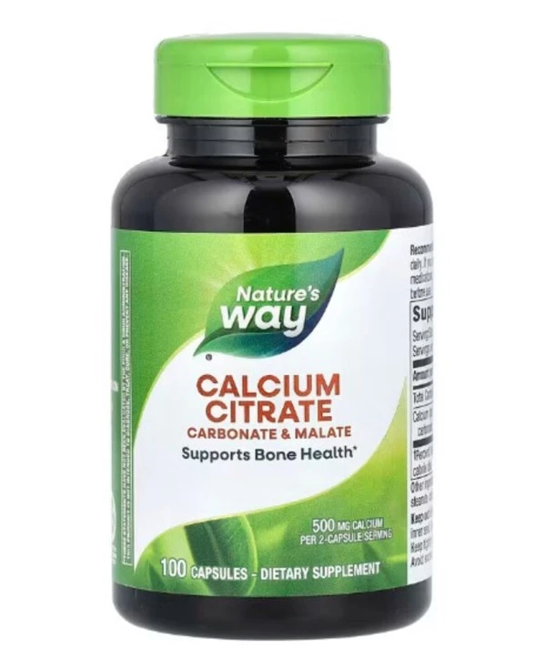Nature's Way, Calcium Citrate, 500 mg, 100 Capsules (250 mg per Capsule)
