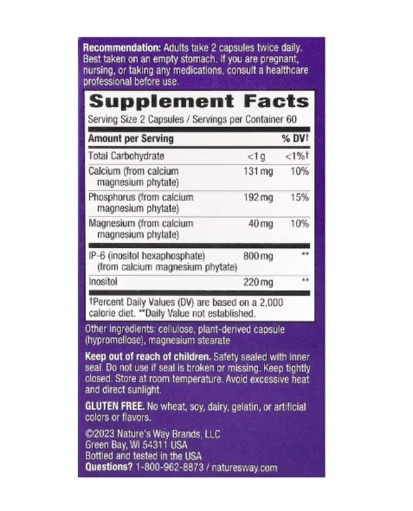 Nature's Way, Cell Forte, IP-6 & Inositol, 120 Vegan Capsules