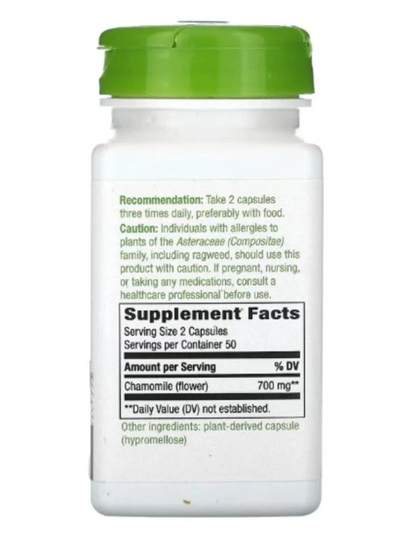 Nature's Way, Chamomile Flower, 700 mg, 100 Vegan Capsules (350 mg per Capsule)