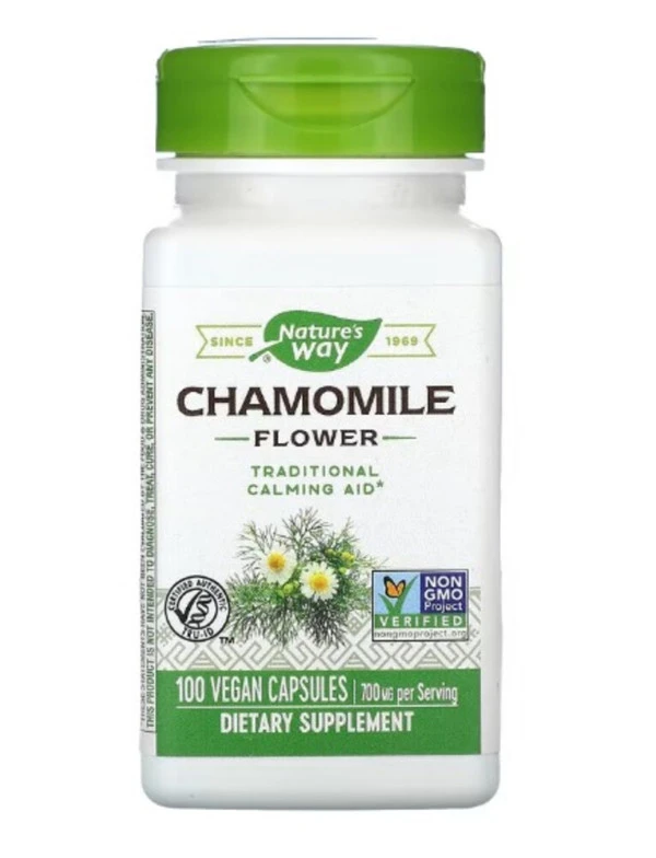 Nature's Way, Chamomile Flower, 700 mg, 100 Vegan Capsules (350 mg per Capsule)