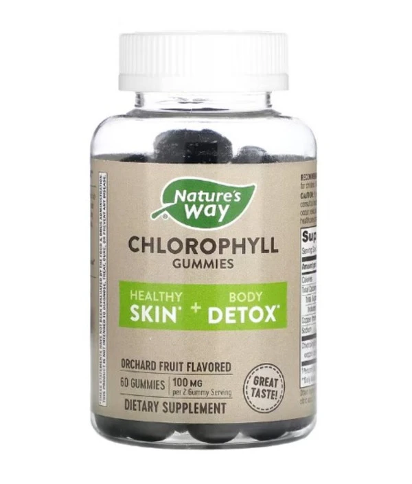Nature's Way, Chlorophyll Gummies, Orchard Fruit, 100 mg, 60 Gummies (50 mg per Gummy)