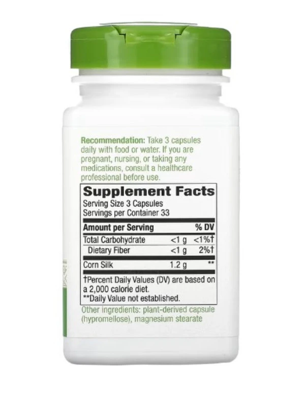 Nature's Way, Corn Silk, 1,200 mg, 100 Vegan Capsules (400 mg per Capsule)