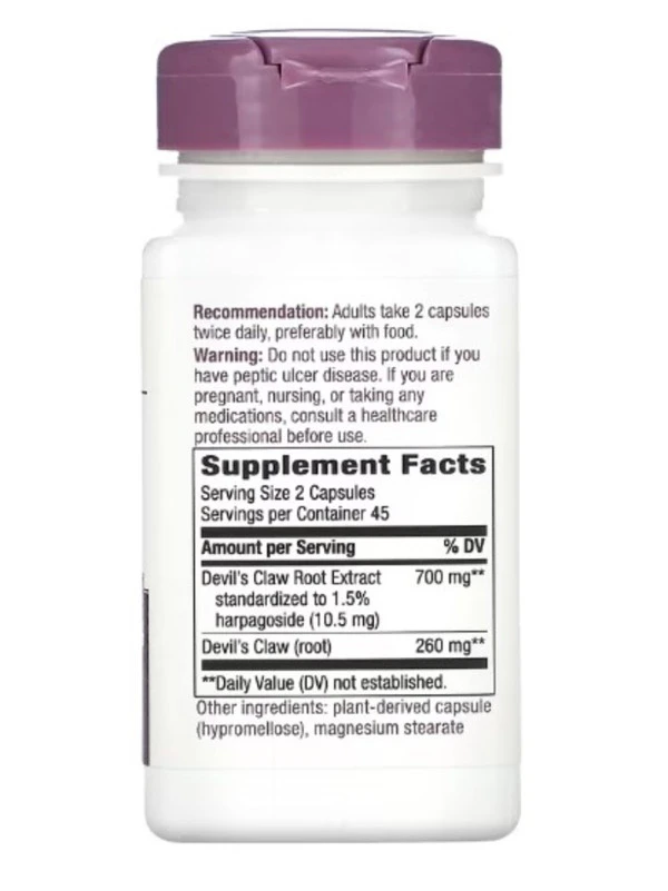 Nature's Way, Devil's Claw, 700 mg, 90 Vegan Capsules (350 mg per Capsule)