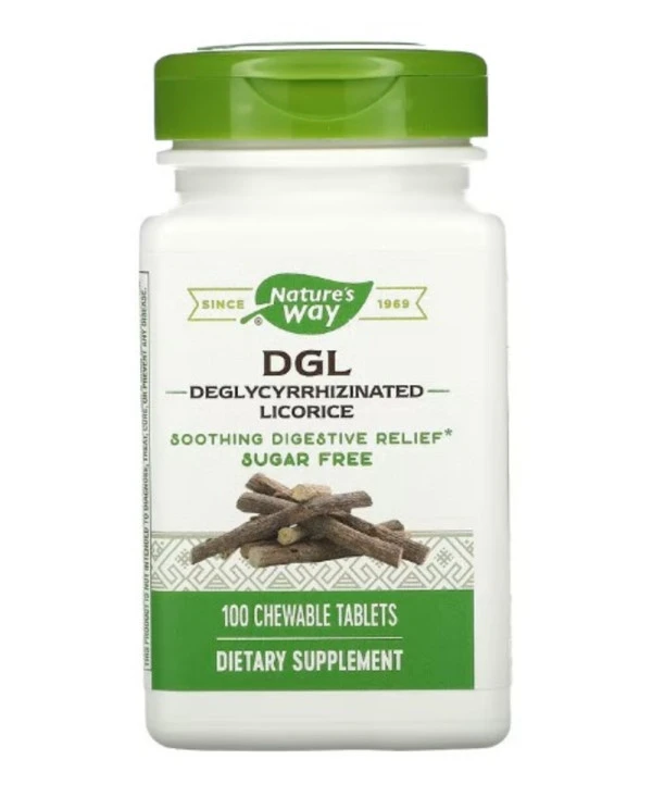 Nature's Way, DGL, Deglycyrrhizinated Licorice, 100 Chewable Tablets