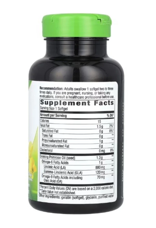 Nature's Way, Evening Primrose, Max Strength, 1,300 mg, 60 Softgels