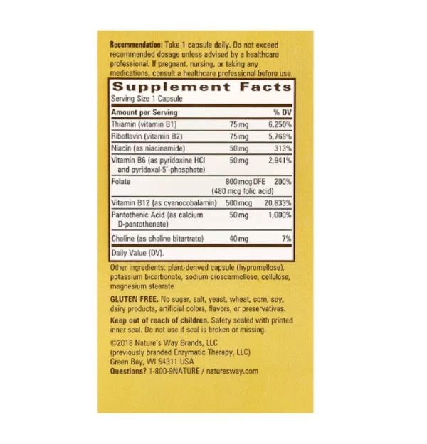 Nature's Way, Fatigued to Fantastic!, Daily Energy B Complex, 120 Veg Capsules