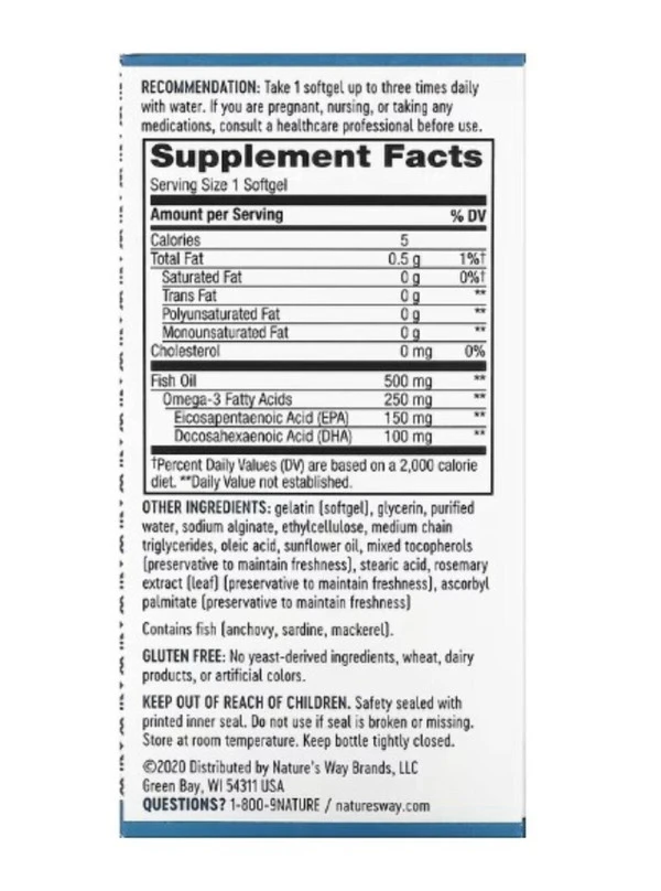 Nature's Way, Fisol, Fish Oil, 180 Softgels