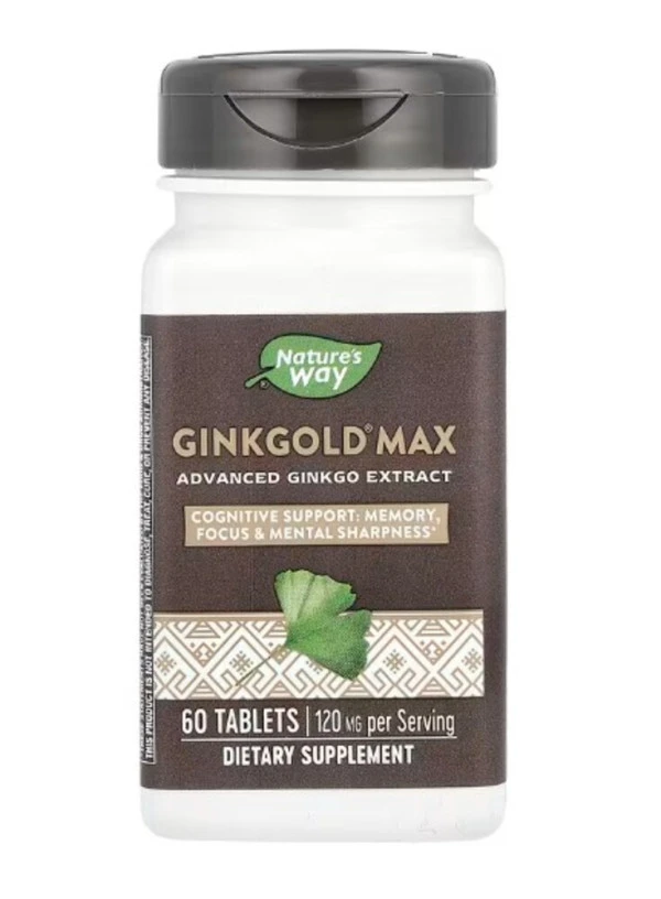 Nature's Way, Ginkgold Max, 120 mg, 60 Tablets