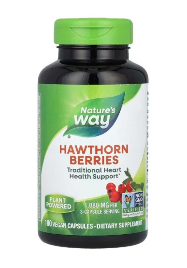 Nature's Way, Hawthorn Berries, 1,530 mg, 180 Vegan Capsules (510 mg per Capsule)
