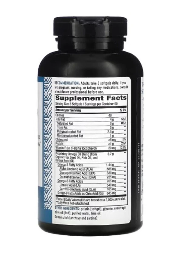 Nature's Way, Mega 3/6/9, Omega Blend, Lime , 180 Softgels