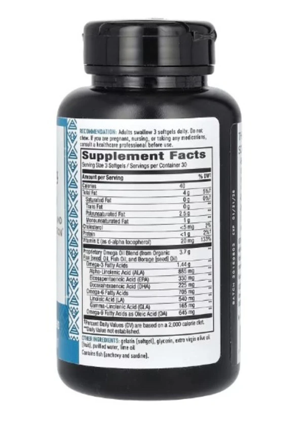 Nature's Way, Mega 3/6/9, Omega Blend, Lime, 90 Softgels