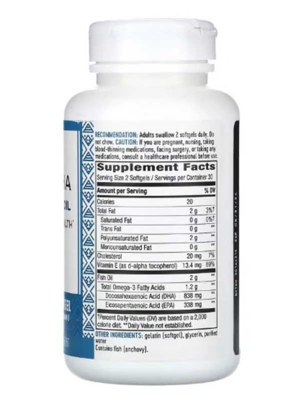 Nature's Way, Mega-DHA Premium Fish Oil, 1,000 mg, 60 Softgels