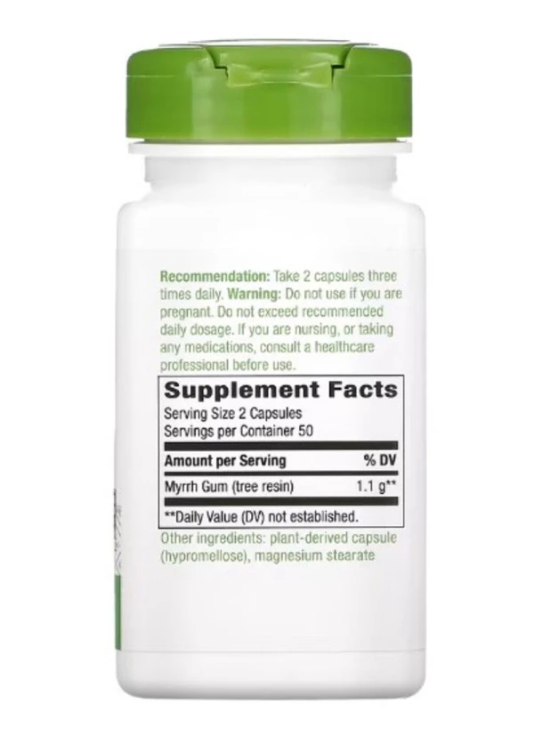 Nature's Way, Myrrh Gum, Tree Resin, 1,100 mg, 100 Vegan Capsules (550 mg per Capsule)