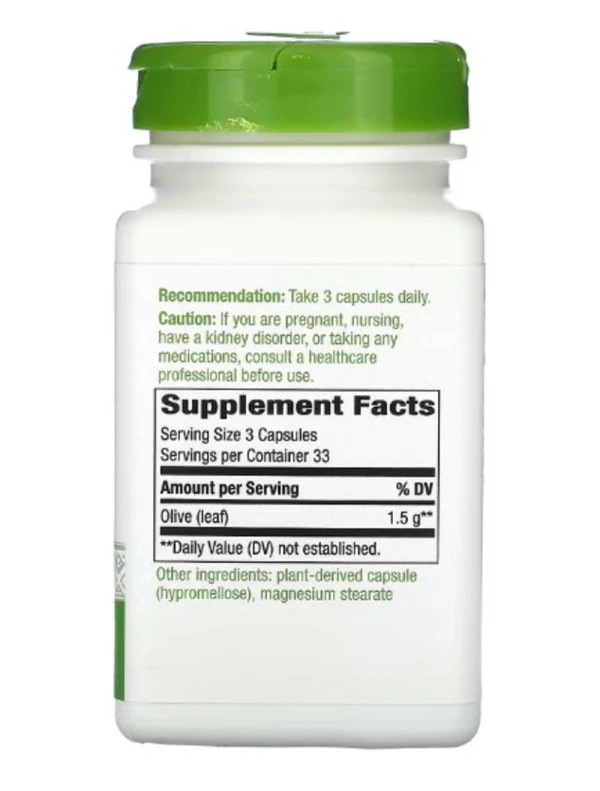 Nature's Way, Olive Leaf, 1,500 mg, 100 Vegan Capsules (500 mg per Capsule)
