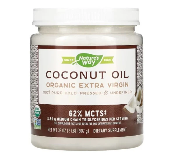 Nature's Way, Organic Coconut Oil, Extra Virgin, 32 oz (907 g)