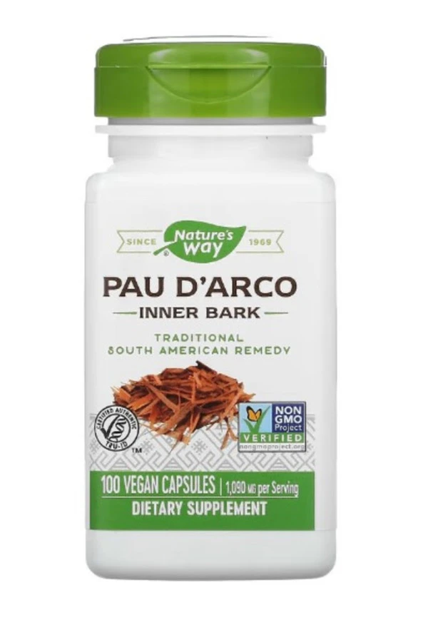 Nature's Way, Pau D'Arco Inner Bark, 545 mg, 100 Vegan Capsules