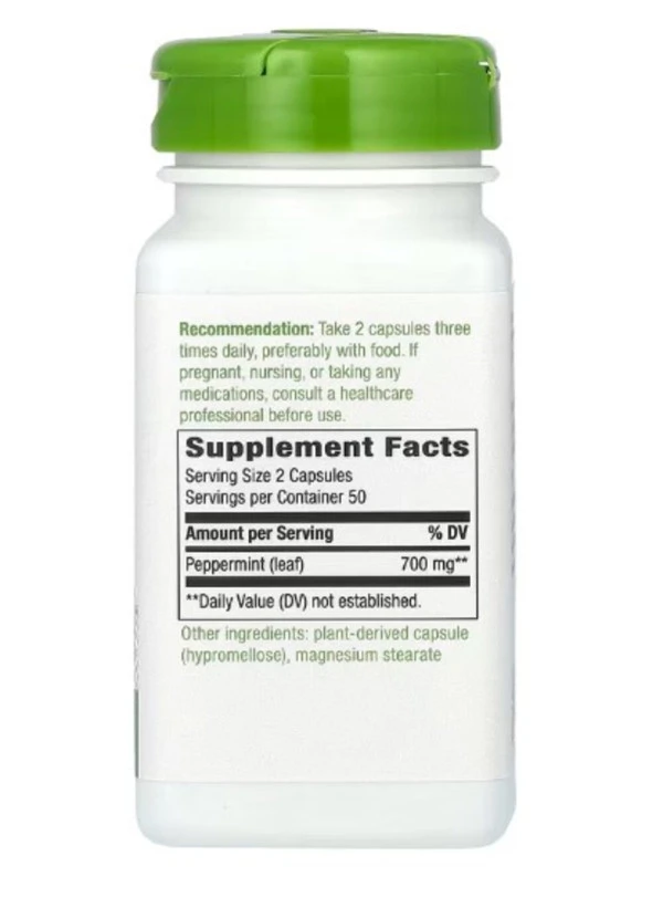 Nature's Way, Peppermint Leaf, 700 mg, 100 Vegan Capsules (350 mg per Capsule)