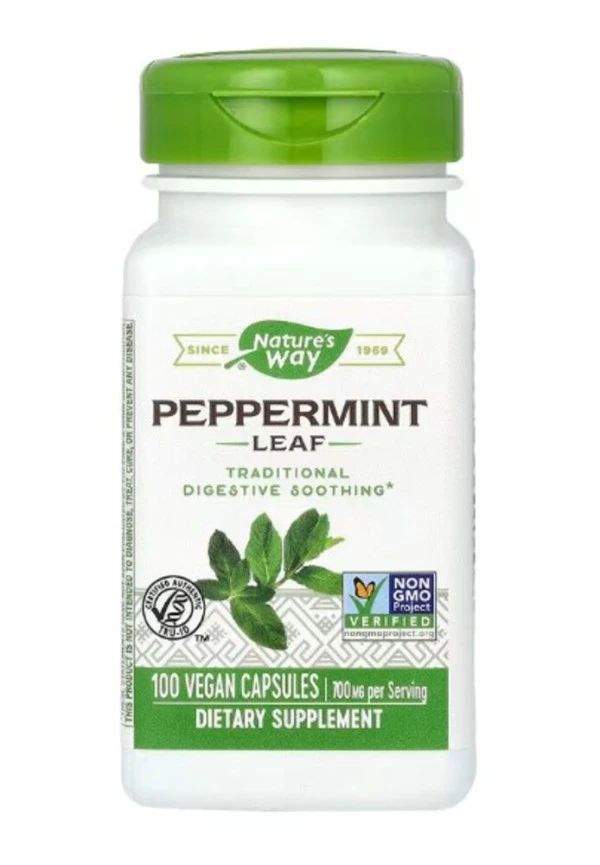 Nature's Way, Peppermint Leaf, 700 mg, 100 Vegan Capsules (350 mg per Capsule)