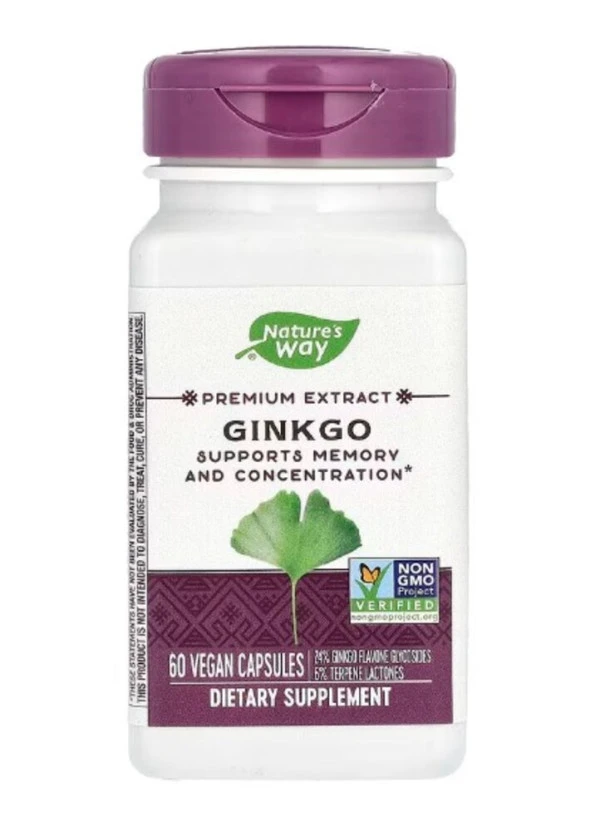 Nature's Way, Premium Blend, Ginkgo, 60 Vegan Capsules