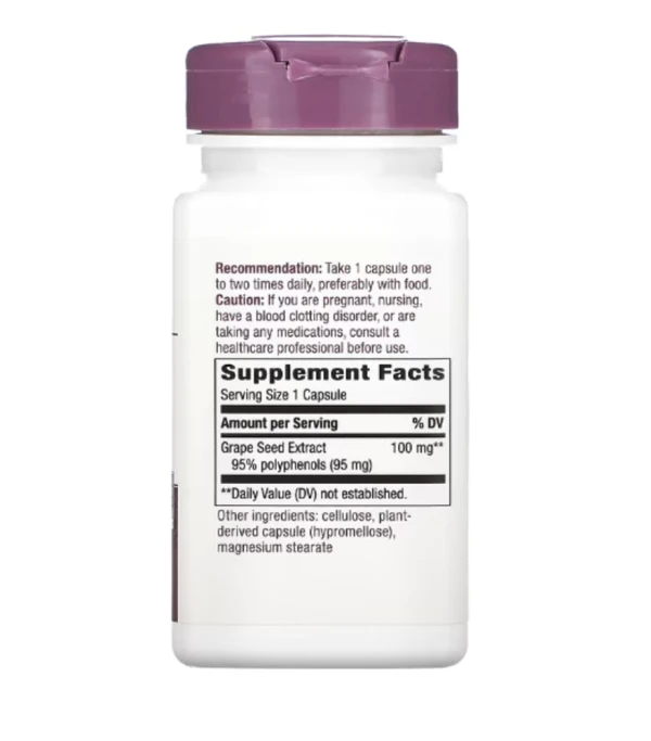 Nature's Way, Premium Extract, Grape Seed, 100 mg, 60 Vegan Capsules