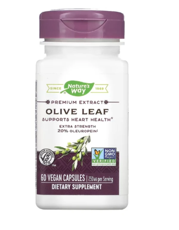 Nature's Way, Premium Extract, Olive Leaf, Extra Strength, 250 mg, 60 Vegan Capsules