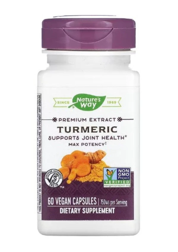 Nature's Way, Premium Extract, Turmeric, 750 mg, 60 Vegan Capsules