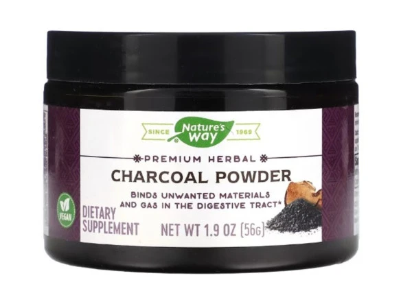 Nature's Way, Premium Herbal, Charcoal Powder, 1.9 oz (56 g)
