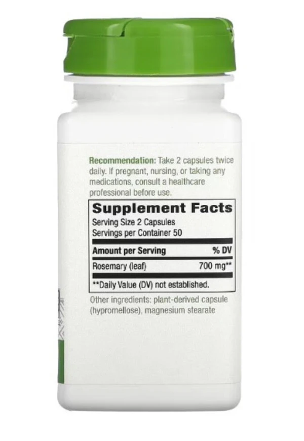 Nature's Way, Rosemary Leaf, 700 mg, 100 Vegan Capsules (350 mg per Capsule)