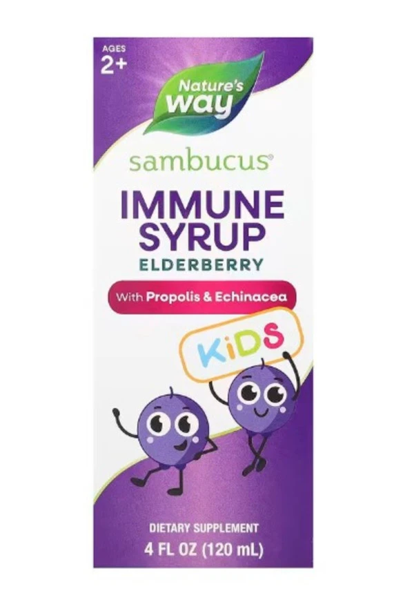 Nature's Way, Sambucus for Kids, Standardized Elderberry, Immune Syrup, 4 fl oz (120 ml)