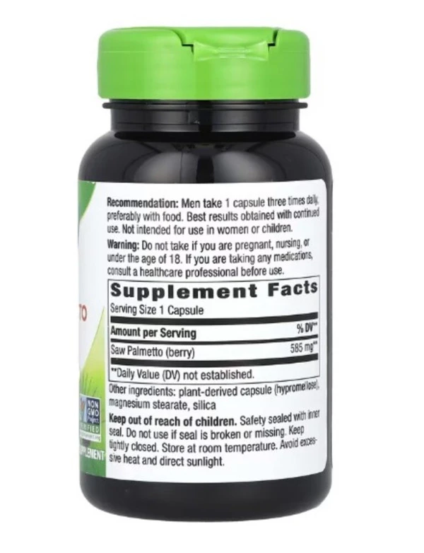Nature's Way, Saw Palmetto Berries, 585 mg, 100 Vegan Capsules