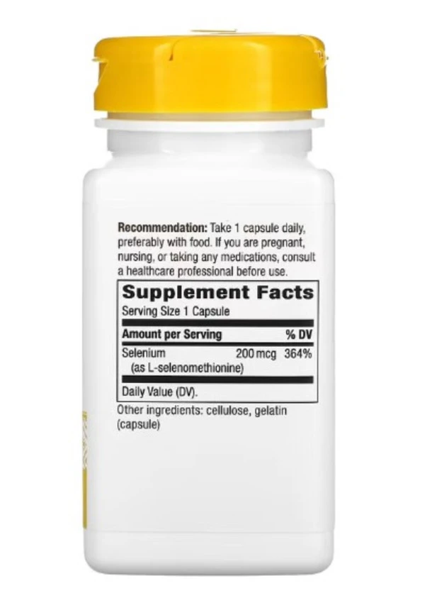 Nature's Way, Selenium, 200 mcg, 100 Capsules