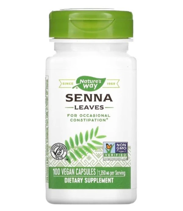 Nature's Way, Senna Leaves, 1,350 mg, 100 Vegan Capsules (450 mg per Capsule)