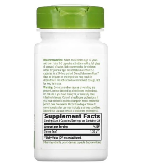 Nature's Way, Senna Leaves, 1,350 mg, 100 Vegan Capsules (450 mg per Capsule)