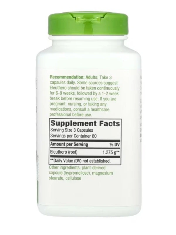 Nature's Way, Siberian Eleuthero, Root, 425 mg, 180 Vegan Capsules