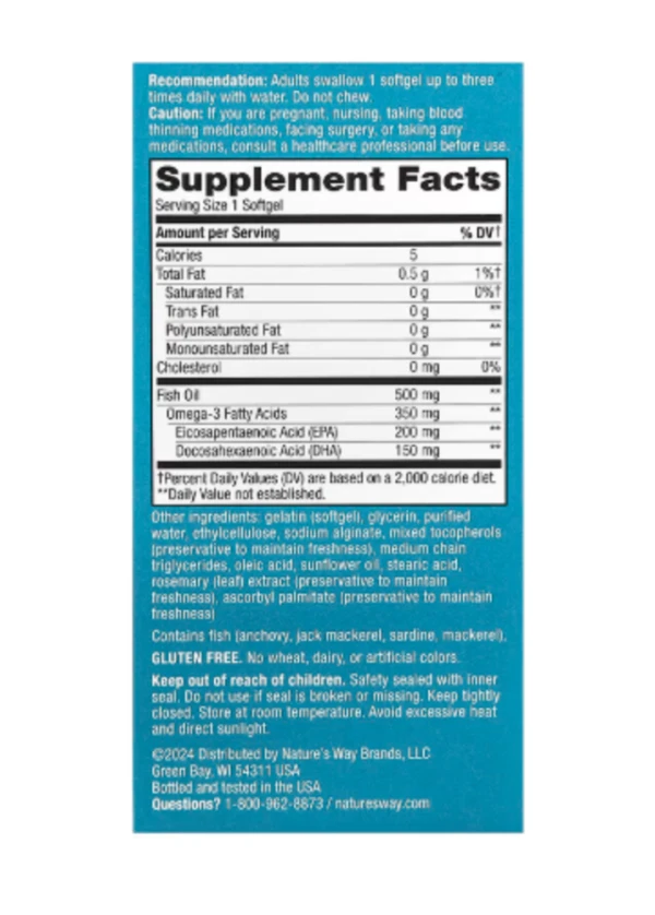 Nature's Way, Super Fisol, Fish Oil, 180 Softgels
