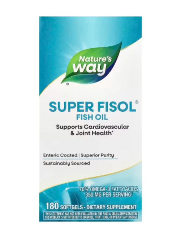 Nature's Way, Super Fisol, Fish Oil, 180 Softgels