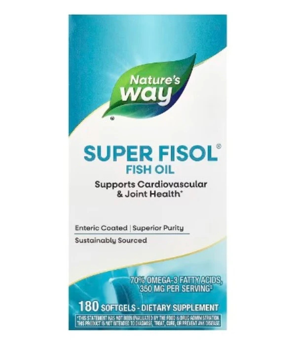 Nature's Way, Super Fisol, Fish Oil, Enteric Coated, 180 Softgels