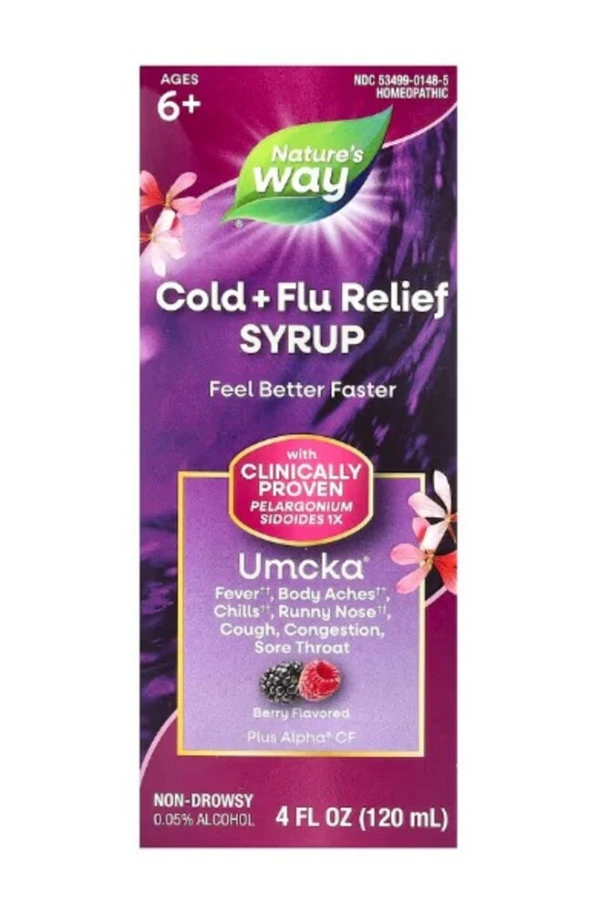 Nature's Way, Umcka®, Cold + Flu Relief, Ages 6+, Berry, 4 fl oz (120 ml)