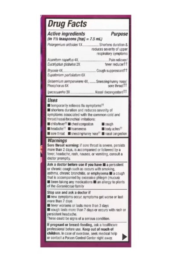 Nature's Way, Umcka®, Cold + Flu Relief, Ages 6+, Berry, 4 fl oz (120 ml)