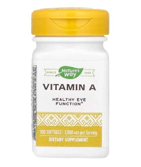 Nature's Way, Vitamin A, 3,000 mcg, 100 Softgels