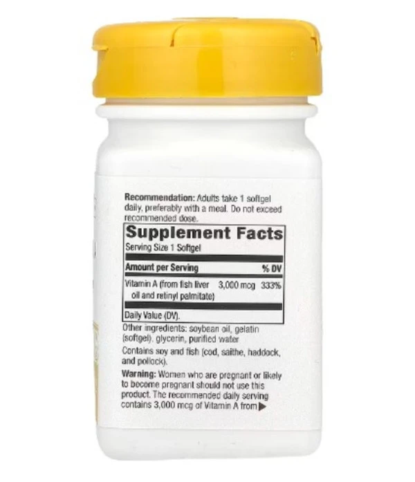 Nature's Way, Vitamin A, 3,000 mcg, 100 Softgels