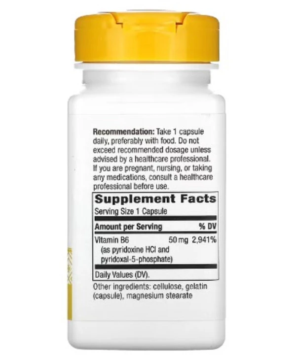 Nature's Way, Vitamin B-6, 50 mg, 100 Capsules
